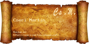 Cseri Martin névjegykártya